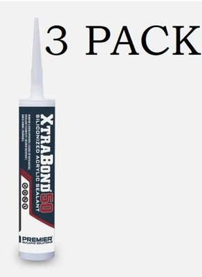 Xtrabond50 Siliconized Acrylic Sealant White Paintable 3 Pack 10.1oz NEW