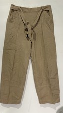 Eileen Fisher Women's 238 Khaki Lantern Ankle Pant size Small Petite Linen