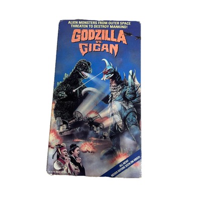 Godzilla vs. Gigan (VHS, 1972 New World Video) BOX IS ACCEPTABLE/TAPE IS VG