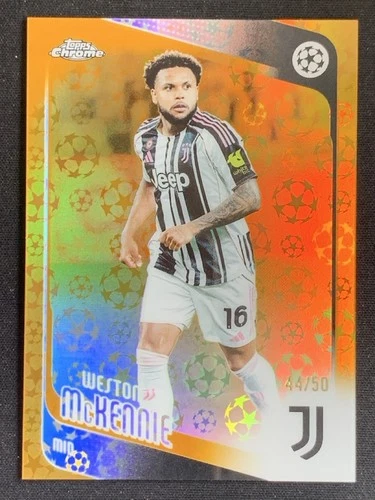 Weston Mckennie 2025-26 Topps Chrome UCC Gold LogoFractor Base /50 #15