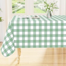 Rectangle Table Cloth, Waterproof Vinyl Tablecloths with Flannel Backing, Wip...