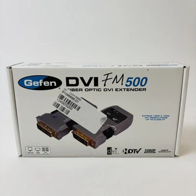 Extensor de fibra óptica Gefen DVI FM 500 EXT-DVI-FM500 nuevo en caja - Imagen 1 de 4