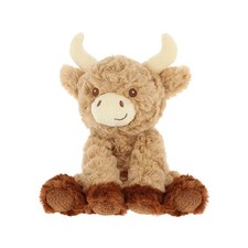 Keel Toys Keeleco Baby Hamish Highland Cow 15cm 100% Recycled Polyester Brown