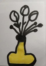 IMPRESSIONISM Whimsical Flower Art ORIGINAL COLLECTIBLE BOTANICAL Gat Painting