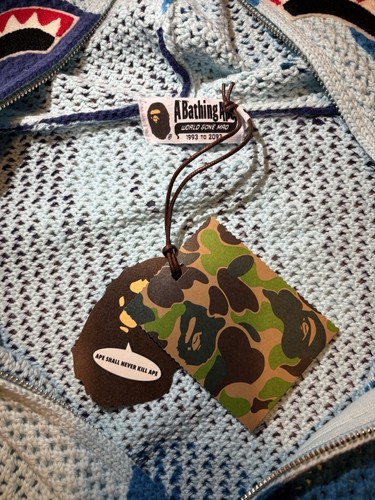 ABC Camo Crochet Shark Relaxed Fit Full Zip Hoodie Men's Large - Picture 7 of 9