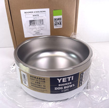 Yeti Boomer 4 Dog Bowl 32 oz Stainless Steel, Non-Slip, White NEW