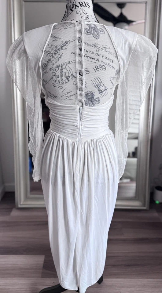 Vestido de malla con cuentas caprichoso de hadas vintage años 80 CLIMAX David Howard Karen Okada 5/6 Foto 4 de 4