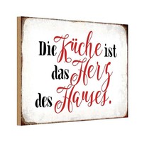 Holzschild 20X30 Cm KüChe Ist Das Herz Des Hauses Kochen Deko Geschenk Holz Schi