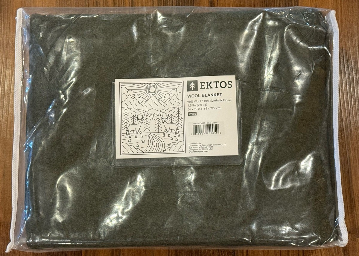 Warm Ektos Blanket EKTOS 100% Virgin Wool Blanket, 90 X 66