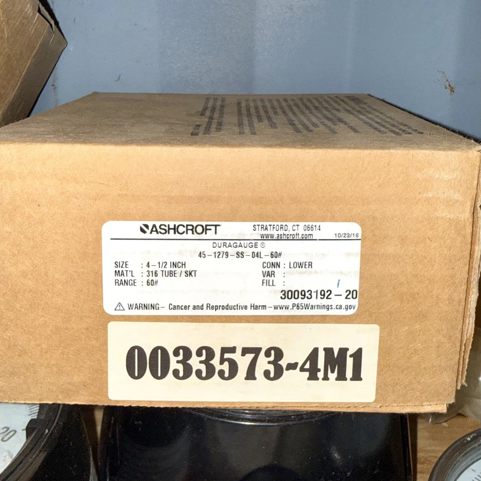 Ashcroft 45-1279-SS-04L-60 Duragauge Pressure Gauge - New Surplus - Image 2 of 3