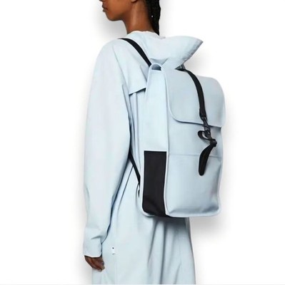 NEW RAINS Sky Blue Classic Backpack Mini WATERPROOF Bag MSRP $110