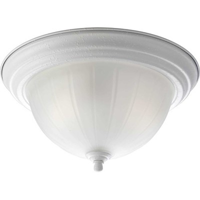 Progress Lighting P3817 Melon Glass Series 13-1/4'' Two-Light - White