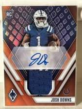 2023 Panini Phoenix - Rps Rookie Auto Jersey Josh Downs #RAJ-JD Orange /149 (AU,