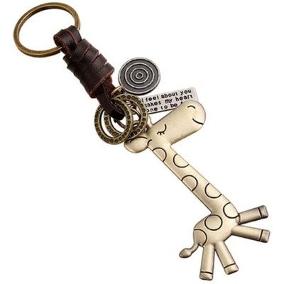 Deesos Keychain Schlüsselring Klassische Weinlese-Art-nette Giraffen-Karikatu...