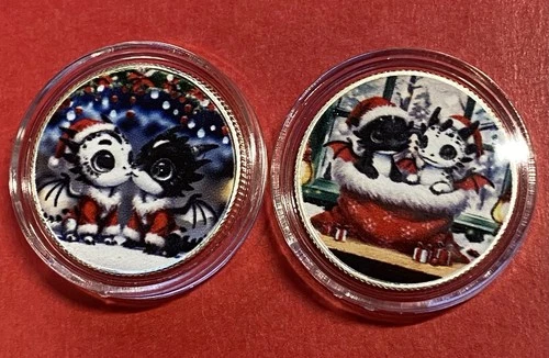 Christmas Advent Hayleybug 1/10th oz Dragon Couple Rounds