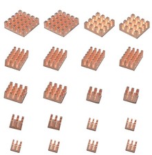 Pure Copper Heatsinks CPU Cooler with Thermal Conductive Adhesive 20 Pcs PC