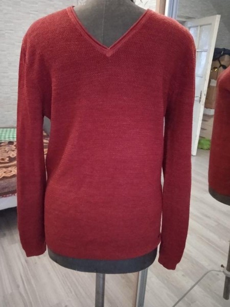 Men Wool Sweater Coral 38 / M / 46