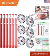 Professional Quality 6-Piece Cooking Thermometers - 1" Dial  Waterproof Design