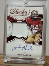 2025 Panini Flawless Fred Warner Distinguished Patch Auto /15 49ers