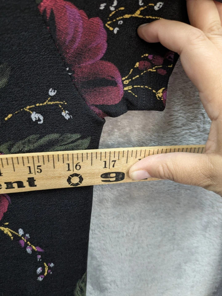 Женский топ с цветочным рисунком большой темный эластичный сказочный гранж - Изображение 3 из 4