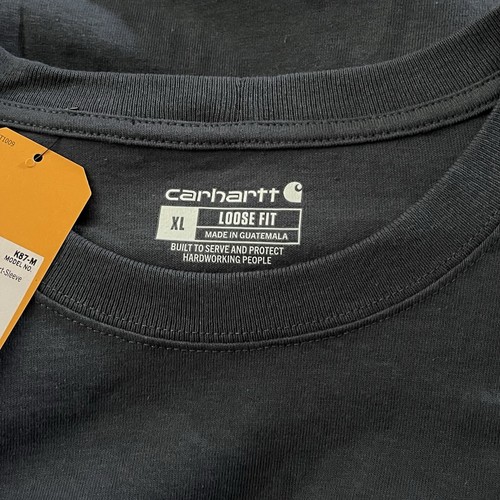 Carhartt Mens Loose Fit t-Shirt / XL / NEW NWT Pocket Dark Gray Heavyweight - Bild 8 von 10