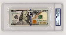 WAYNE GRETZKY SIGNED $100 BILL AUTO HOCKEY NHL GOAT HOF PSA/DNA
