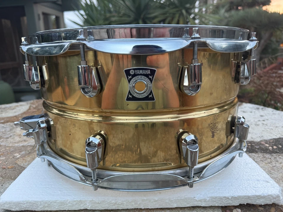 Yamaha Brass 14x7 Snare Drum with Nouveau Lugs SD4470 - Image 2 of 4