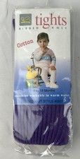 NEW Vtg 90s Purple Ribbed Knit Tights 9 To 18 Months Baby Girl Toddler Gold Bug