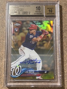 2018-Topps-Chrome-Update-Gold-Refractor-Juan-Soto-Rookie-Auto-Card-Perfect