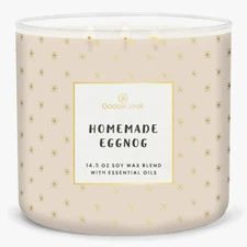 HOMEMADE EGGNOG LARGE JAR CANDLE 14.5 OZ 3 WICK GOOSE CREEK CANDLE X 1
