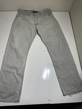 Vintage Levis Mens Size 36x32 Gray Fade Wash Made In Mexico Red R Tag