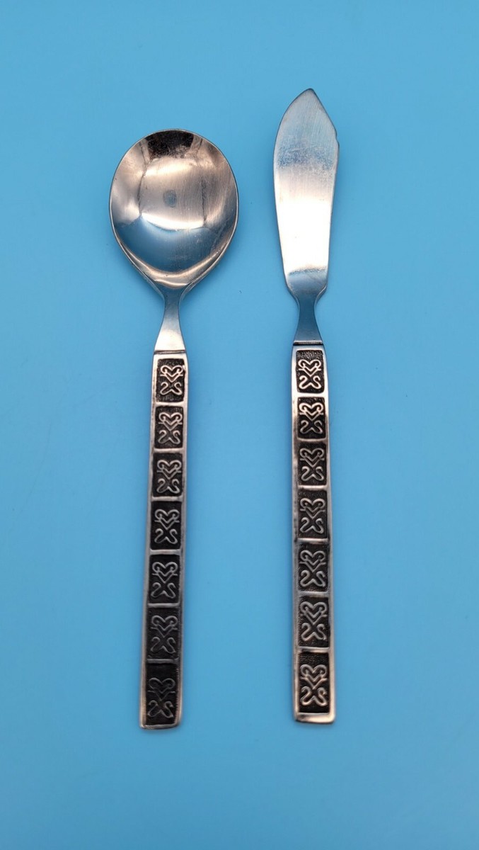 VTG Rare Del Azar Hanford Forge Stainless Flatware Korea Spoon