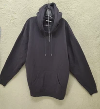 Glossier Women Sweatshirt 2XL Gray Cotton Blend Long Sleeve Hood Casual Pullover