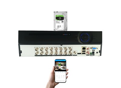 16 Channel H.265 CCTV Security Surveillance Video Recorder 4TB Hard Drive