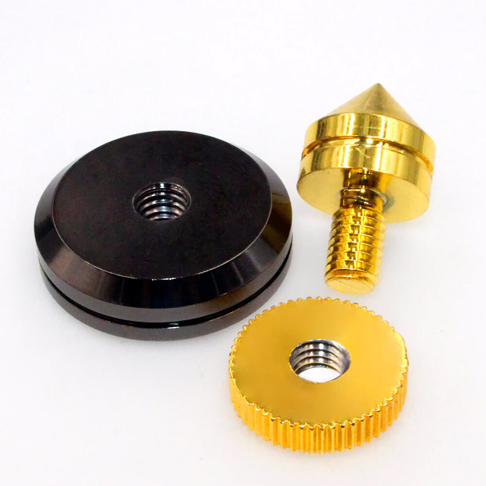 4 Puntas De Acero Para Patas De Altavoces – Spikes De Repuesto Para Sistema De Sonido Y Cine En Casa, Disponibles En Oro, Plata Y Negro, Diámetros D30, D40 O D48