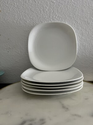 Block Langenthal TRANSITION WHITE Set(s) 6 Bread & Butter Plates MCM EUC