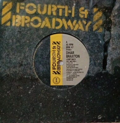 Dhar Braxton-Jump Back (Set Me Free) Vinyl 7'' Single.1986 4th & Broadway BRW 47.