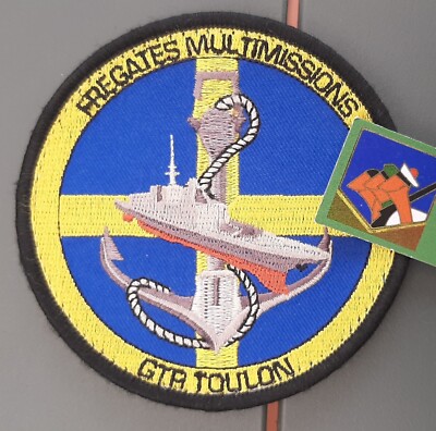 Patch Original Marine Nationale – Service Logistique Toulon – 90 Mm – Neuf – France