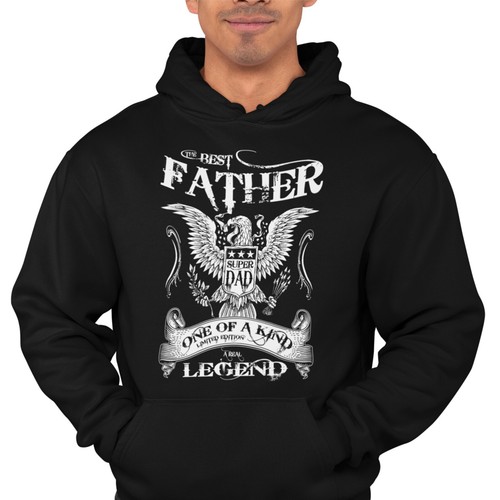 The Best Father Eagle Dad Hombre Sudadera con Capucha para Día del Padre Regalo Cumpleaños Regalo de Navidad - Imagen 5 de 14