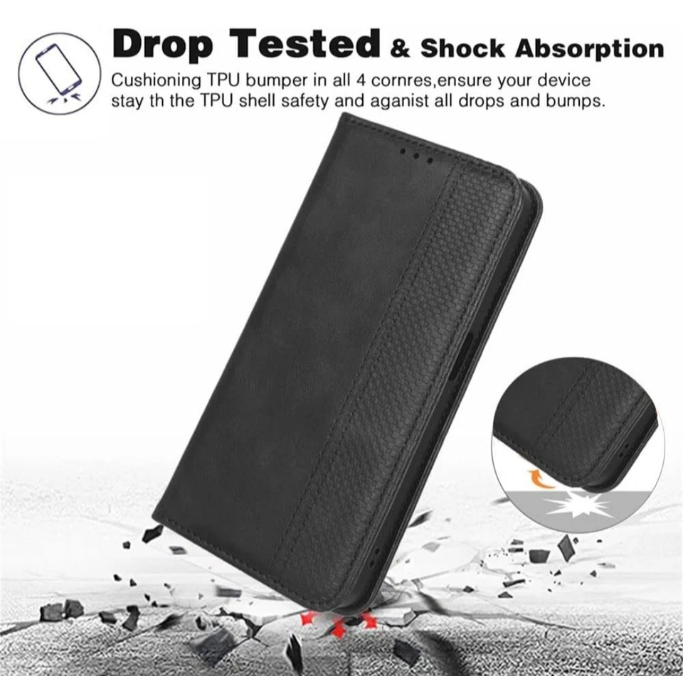 Funda para Blackview BV5200 / BV5200 Pro, Cuero PU Abatible Magnético Estuche Soporte  Foto 2 de 4