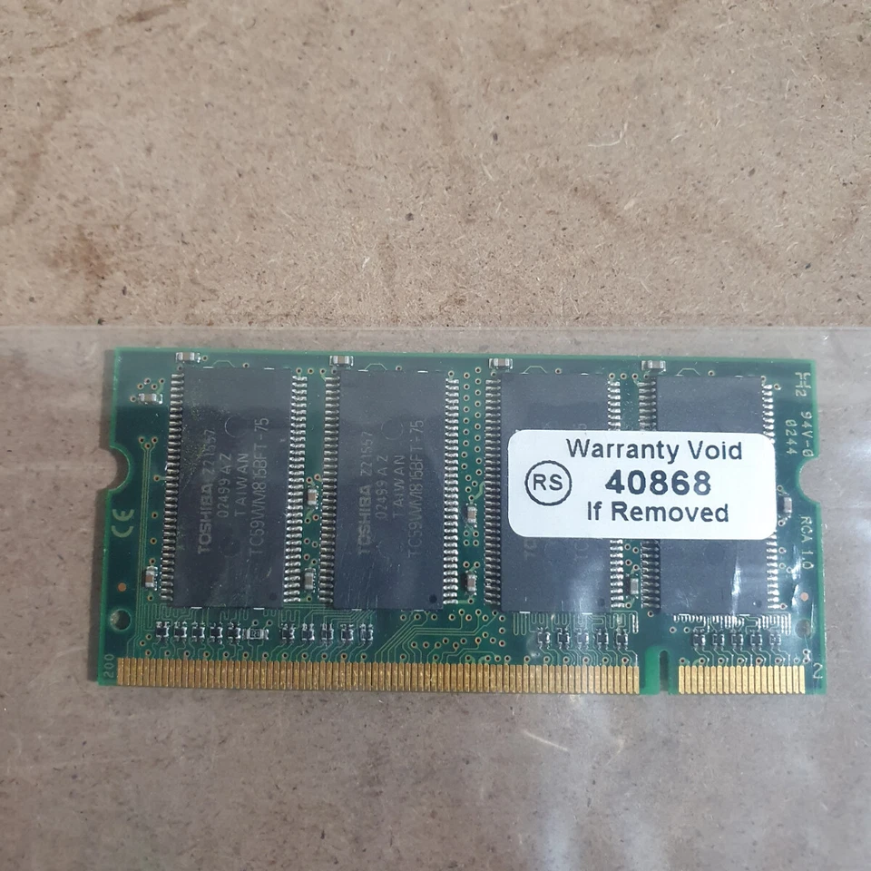Toshiba THLD25N21B75 256MB PC2100 266MHz SODIMM 200-Pin CL2.5 Non-ECC DDR1 SDRAM - Image 4 of 4