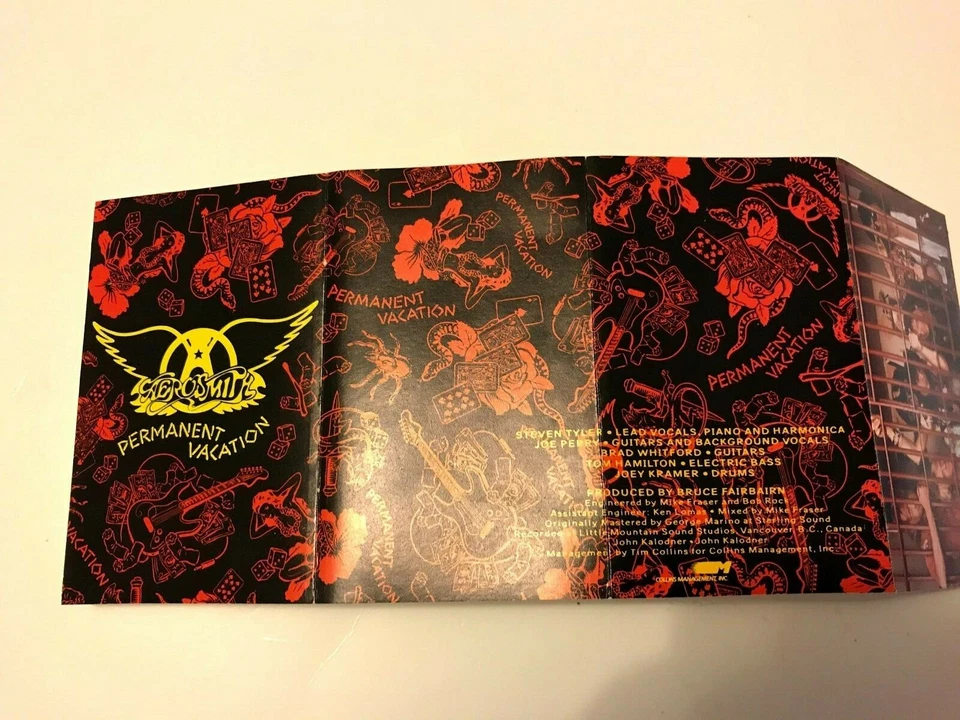 Aerosmith - Permanent Vacation 1987 Audio Cassette Tape - Image 4 of 4