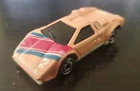 Hot Wheels Color Micro Racers Pink Salmon Lamborghini #2 Car Vintage 1987