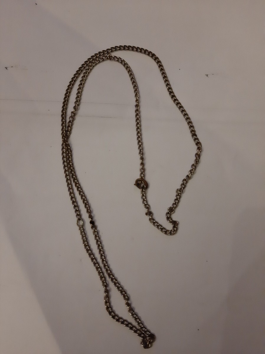 Silver Tone Metal Chain Necklace WB | eBay UK