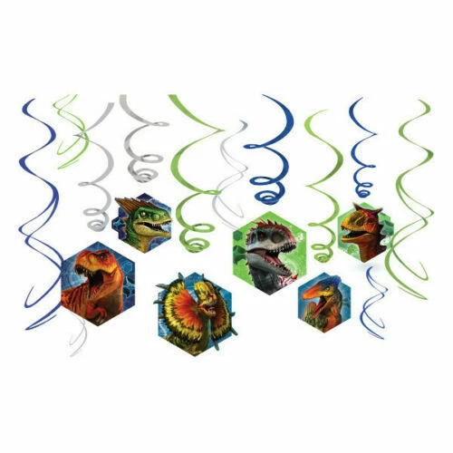 Jurassic World Swirl Decorations Birthday Party Favor Supplies ~12pc ~ Dinosaurs - Image 4 of 4