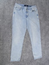 Hollister Jeans Womens 11R Hi Rise Mom Jeans Denim Pants Light Wash Casual