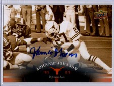 2011 UD University of Texas Football Johnnie Johnson AUTO LONGHORNS
