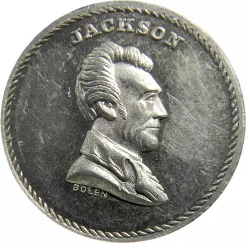 1872 Jackson Old Soldier  Tin Medal  NGC MS 62 PL  Bolen (IS-3-1)