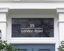 Large Personalised Modern Door Number Decal