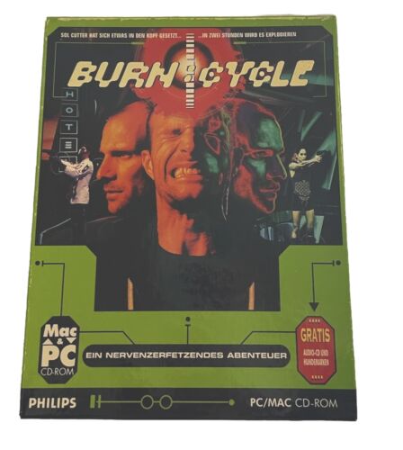 Burn Cycle PC/MAC CD ROM Big Box Vintage PC Computerspiel Klassiker Top Zustand - Afbeelding 1 van 24